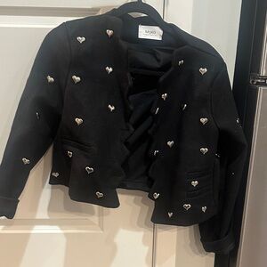 Black Heart Embellished Women’s Jacket
